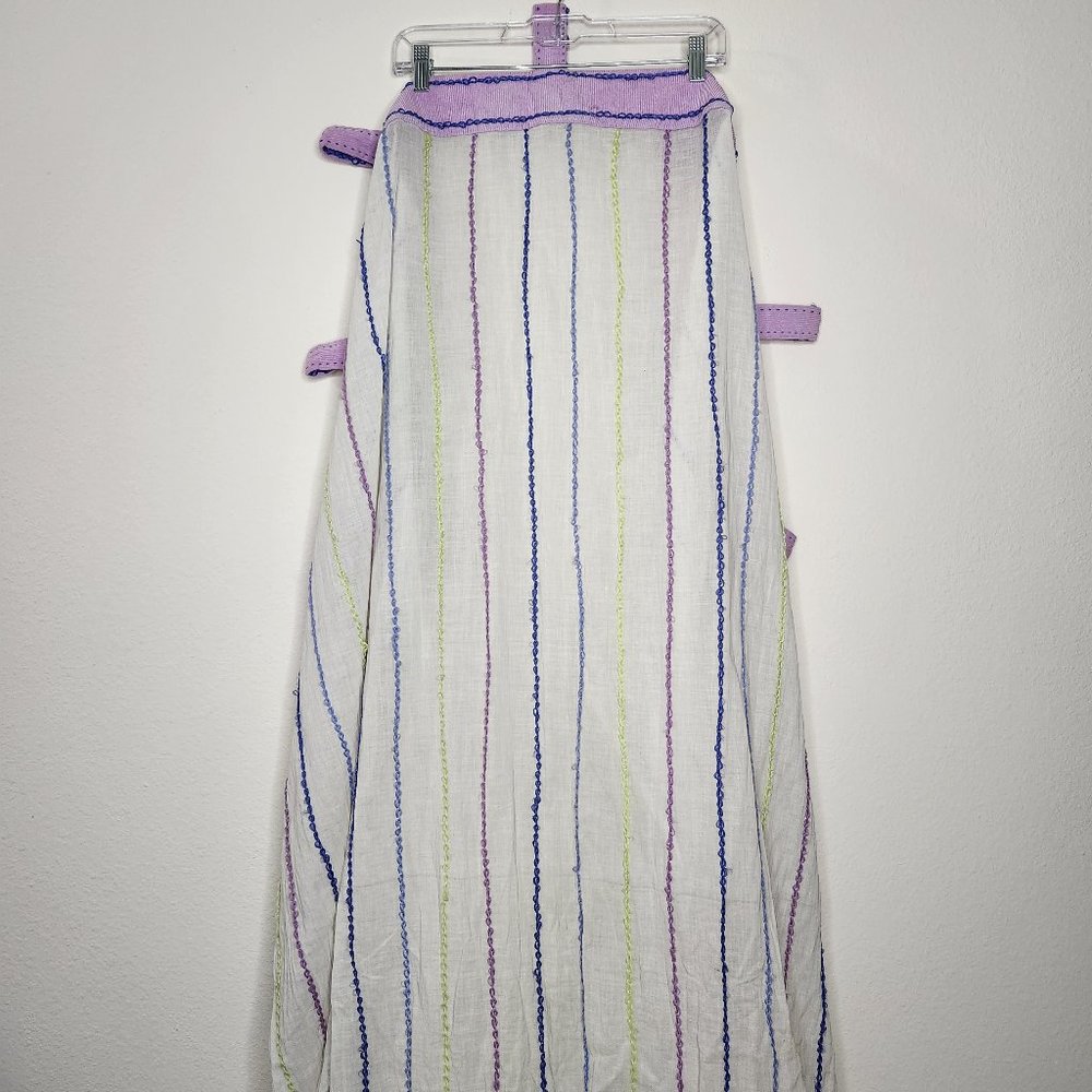 2 Set Target Colorful Girls Sheer White Purple Corduroy Trim Curtains